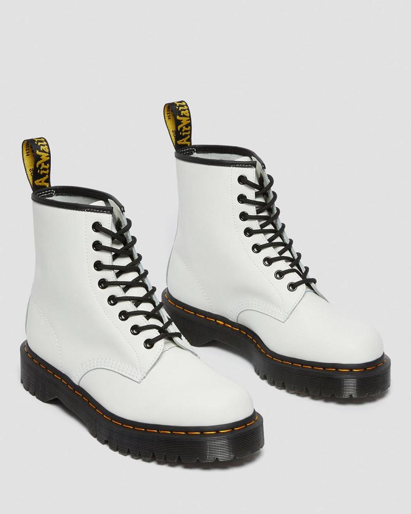 Dr Martens 1460 Bex Smooth Leren Platform Laarzen Heren Wit | NL 25FDN